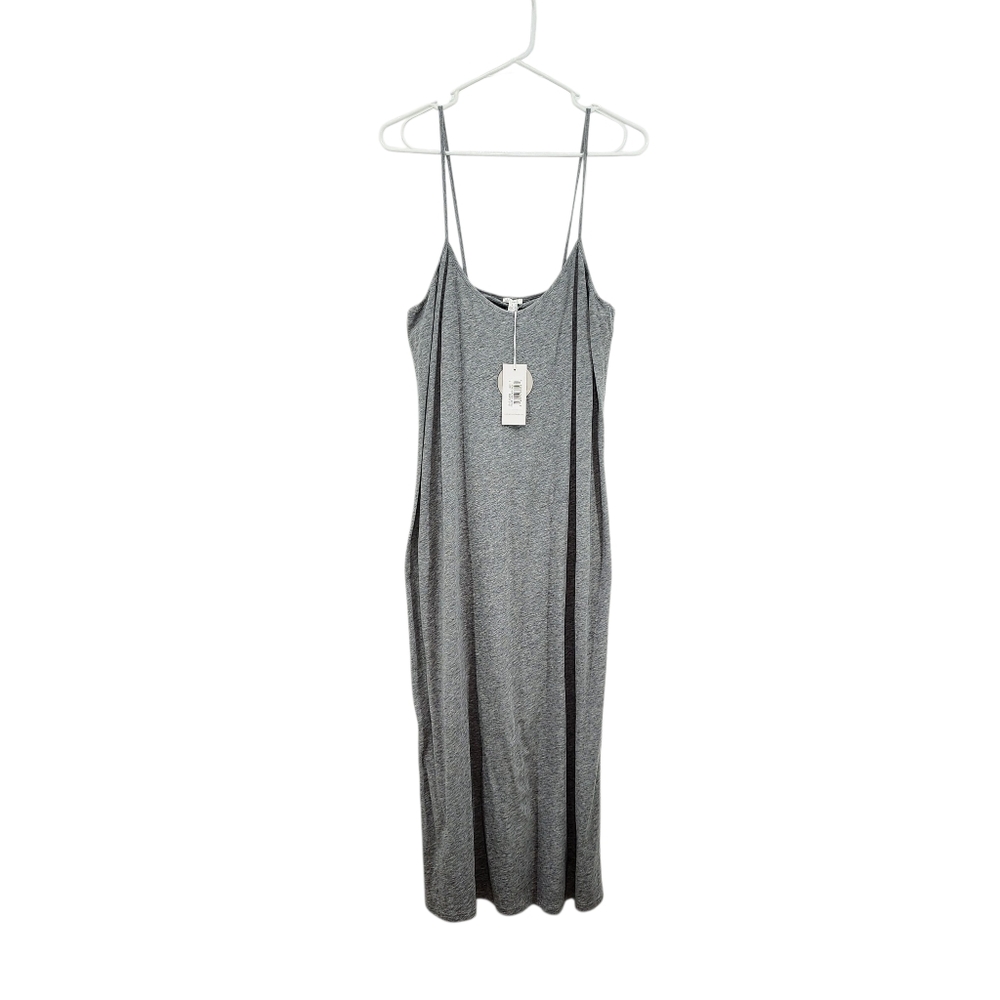 Skin Organic Women's Spaghetti Strap Heathered Slip Midi Dress - 2